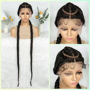 16 Luxury Two-Strand Twist HD Lace Front Wig – Natural Black | Long Rope Twists